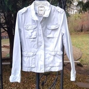 D B Sport cotton embroidered faded jean jacket size medium